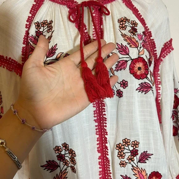 Anthropologie Ranna Gill Hadley Embroidered Dress XS - Picture 7 of 11